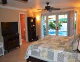 Master bedroom with pool access
