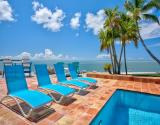 Pool and Patio with Open Water views 12