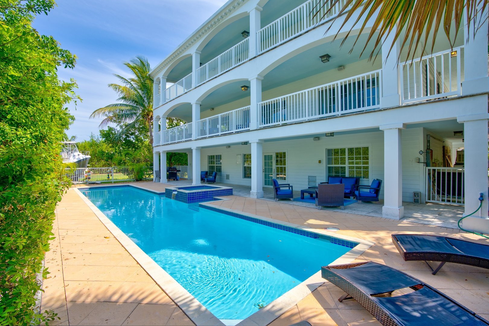 Back Exterior with Pool and Patio view 1