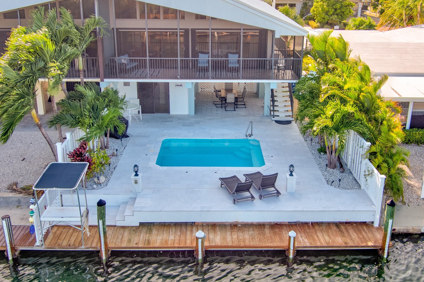 Back Exterior Pool and Patio view